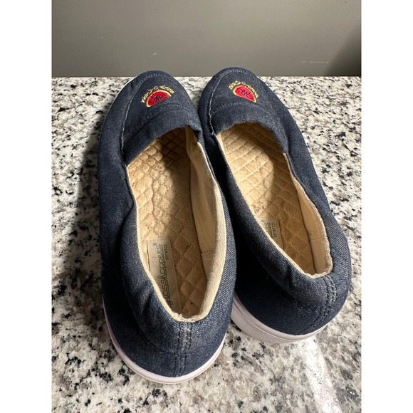 Grasshoppers Denim Loafer Flats Women's Size 10M Blue Embroidered Casual Shoes - Picture 4 of 5